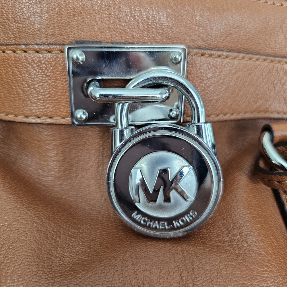 Michael Kors Tan Satchel with Silver Hardware - Picture 7 of 16